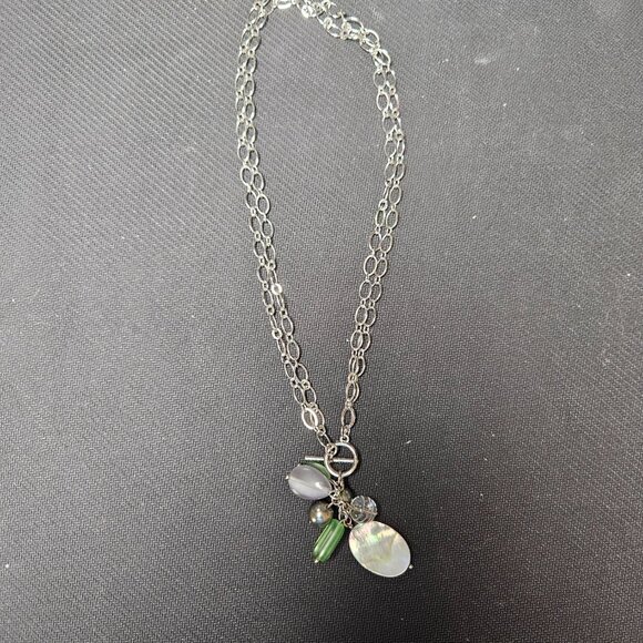 Lia Sophia Pistachio Convertible Necklace and Earring set - Picture 3 of 4